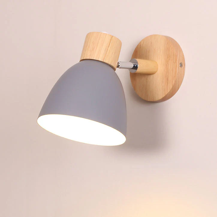 Modern Minimalist Wooden Cone Wall Sconce LED E27 Wall Light - Image 14