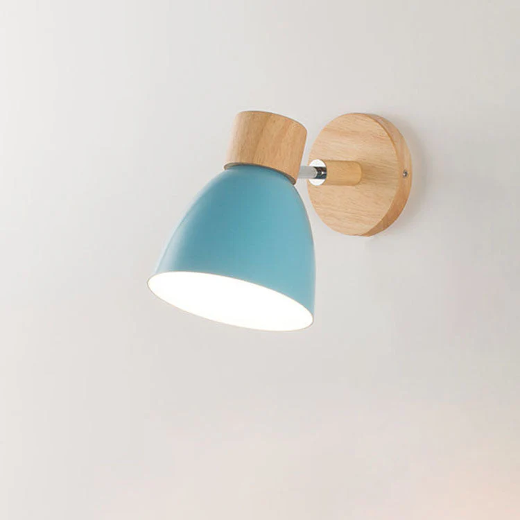 Modern Minimalist Wooden Cone Wall Sconce LED E27 Wall Light - Image 16