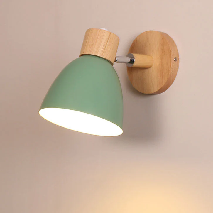 Modern Minimalist Wooden Cone Wall Sconce LED E27 Wall Light - Image 18