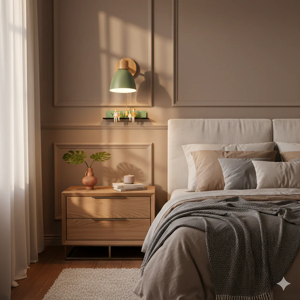 Modern Minimalist Wooden Cone Wall Sconce LED E27 Wall Light - Image 19