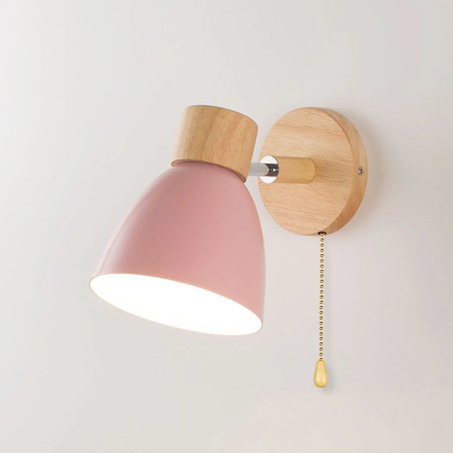 Modern Minimalist Wooden Cone Wall Sconce LED E27 Wall Light - Image 22