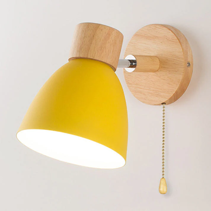 Modern Minimalist Wooden Cone Wall Sconce LED E27 Wall Light - Image 24