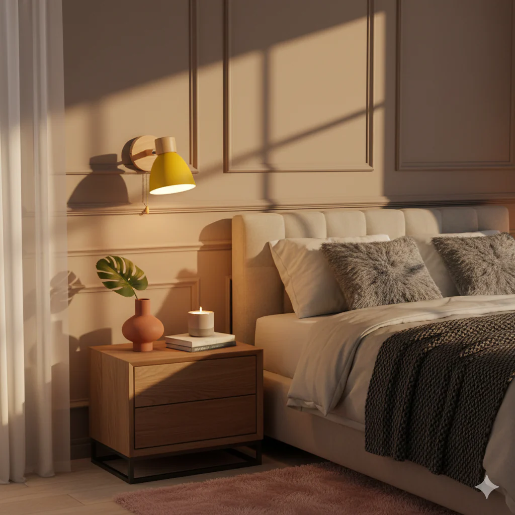 Modern Minimalist Wooden Cone Wall Sconce LED E27 Wall Light - Image 25