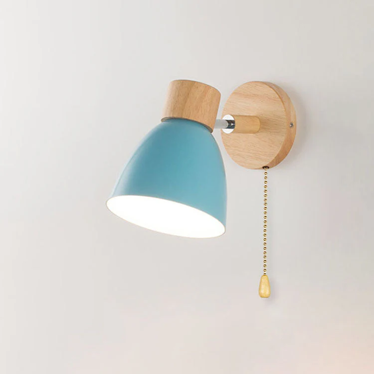 Modern Minimalist Wooden Cone Wall Sconce LED E27 Wall Light - Image 28