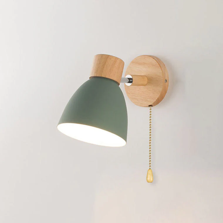 Modern Minimalist Wooden Cone Wall Sconce LED E27 Wall Light - Image 30