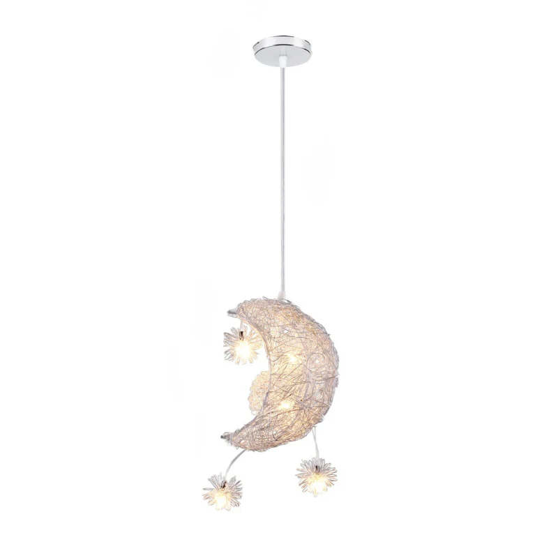 Modern Moon & Star Pendant Light LED Kids Bedroom Hanging Lamp Home Décor - Image 11