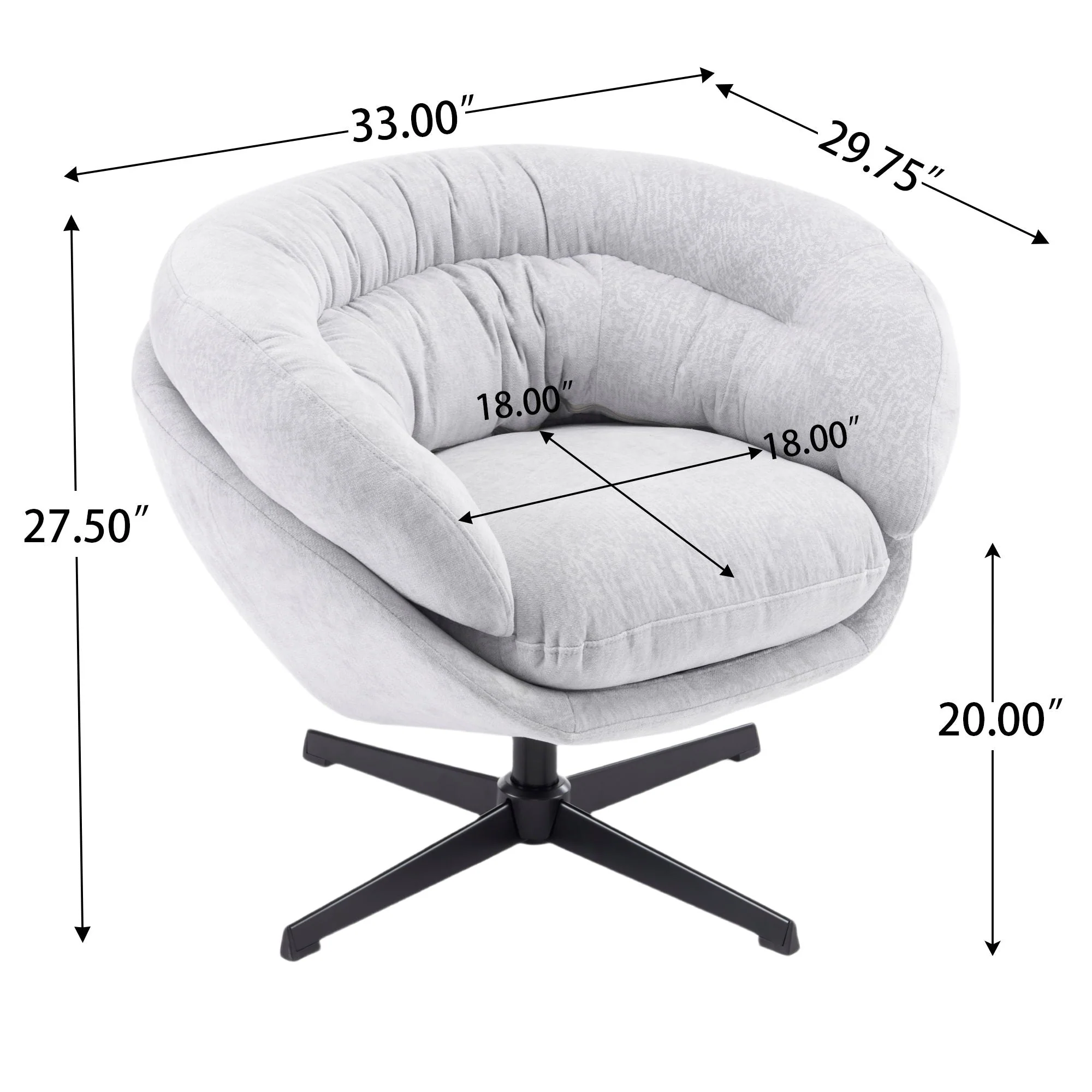 Modern Office Chair With 360 Degree Swivel - Image 17