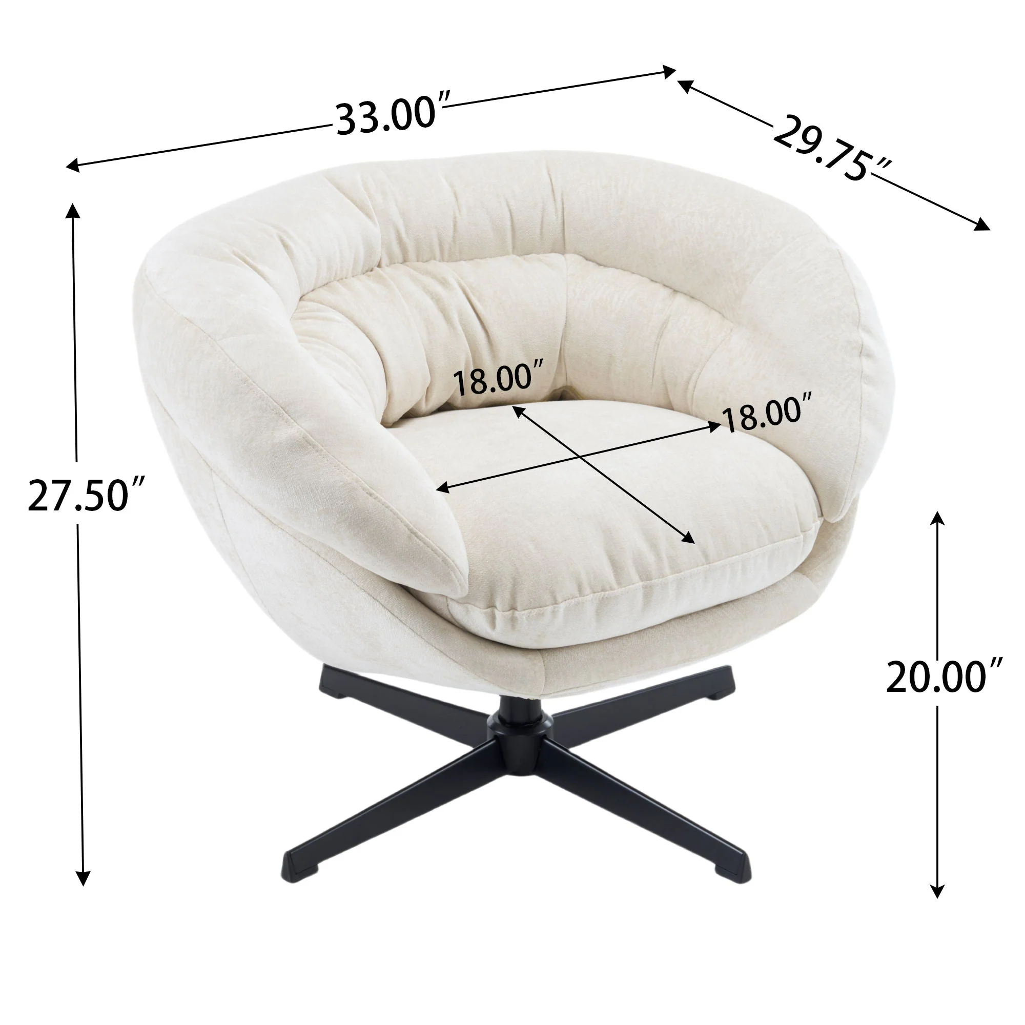 Modern Office Chair With 360 Degree Swivel - Image 19