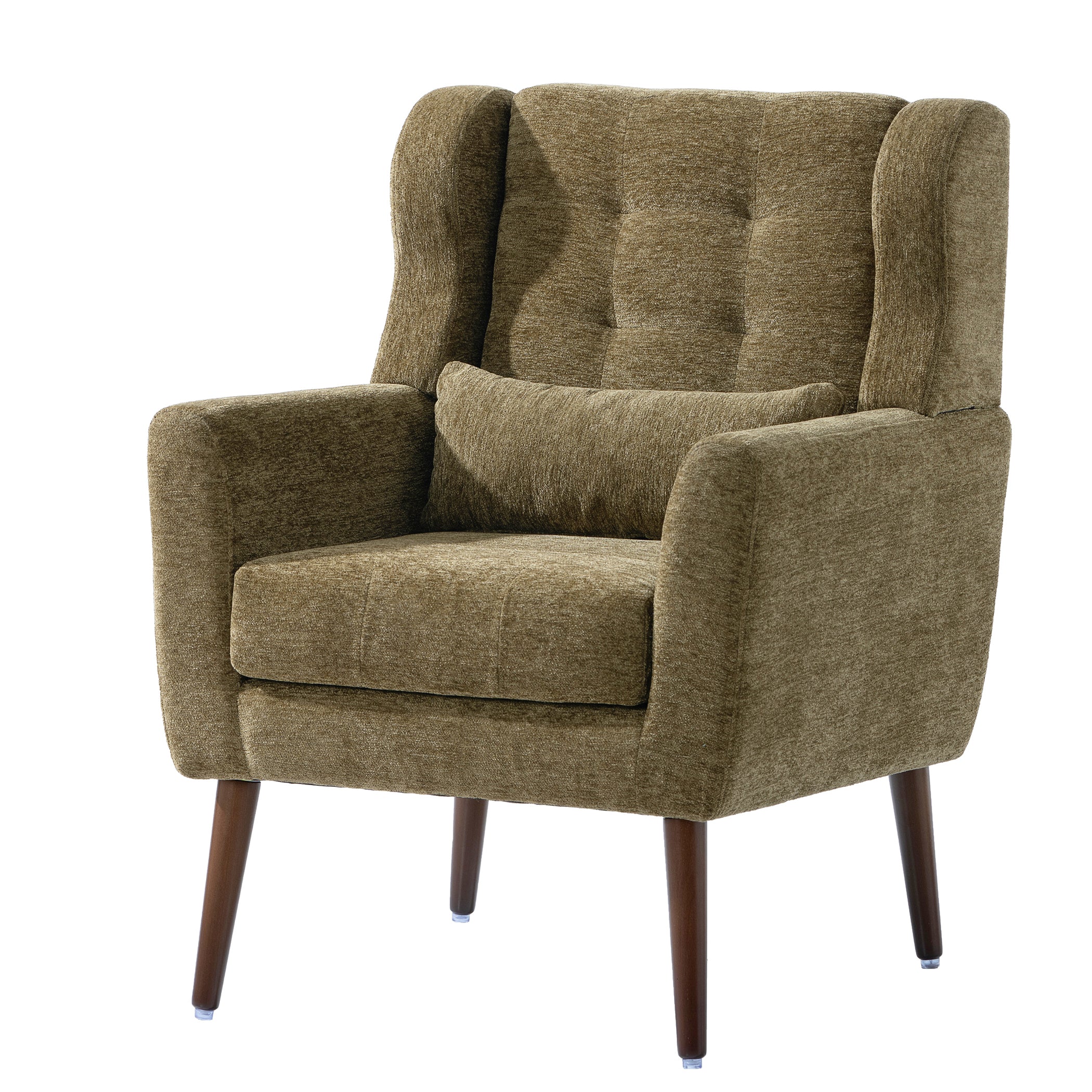 Modern Olive Green Chenille Accent Chair - Image 12