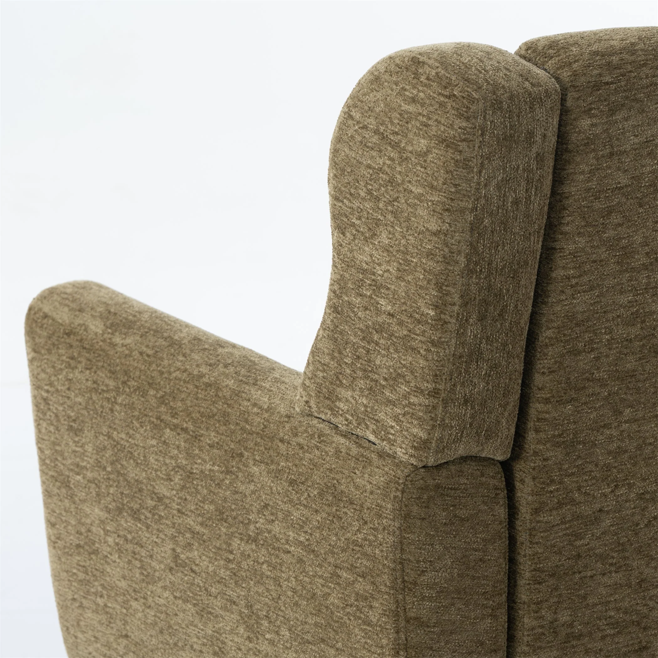 Modern Olive Green Chenille Accent Chair - Image 16