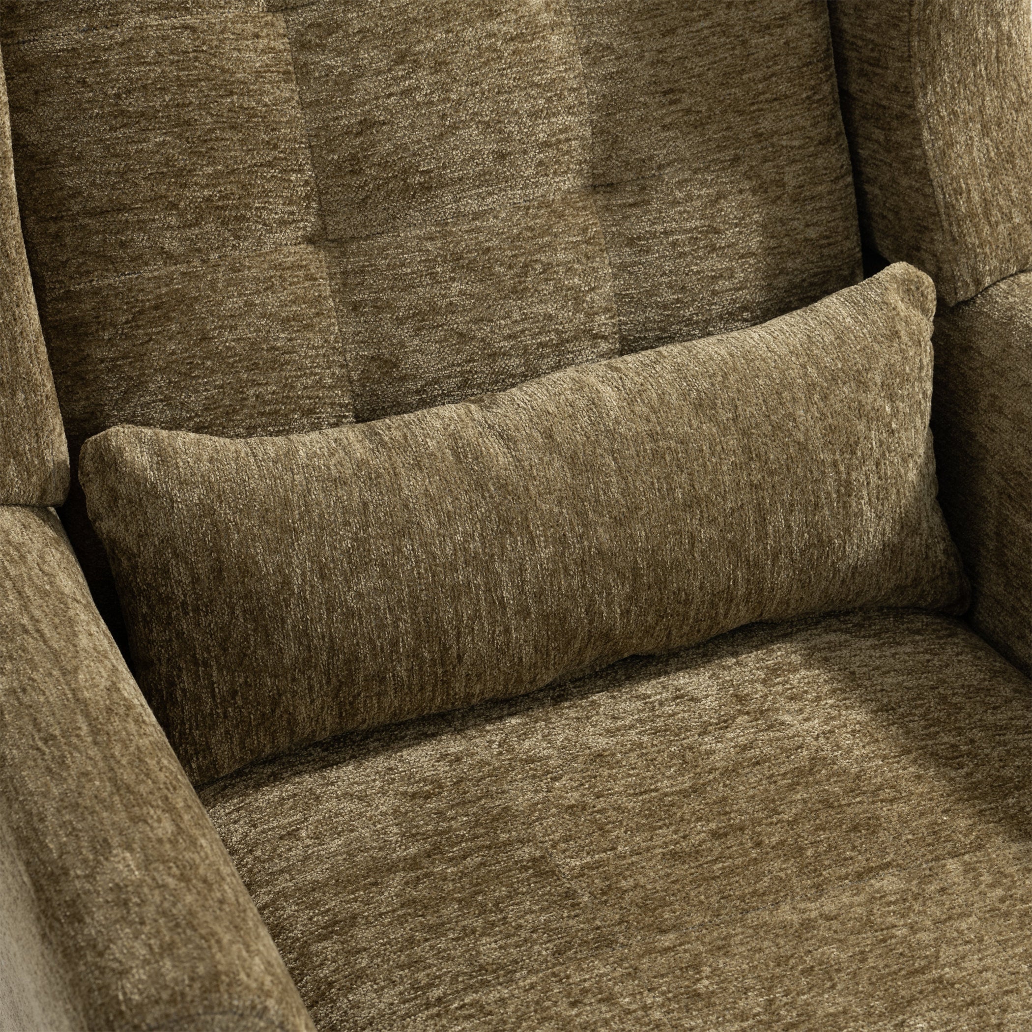 Modern Olive Green Chenille Accent Chair - Image 9