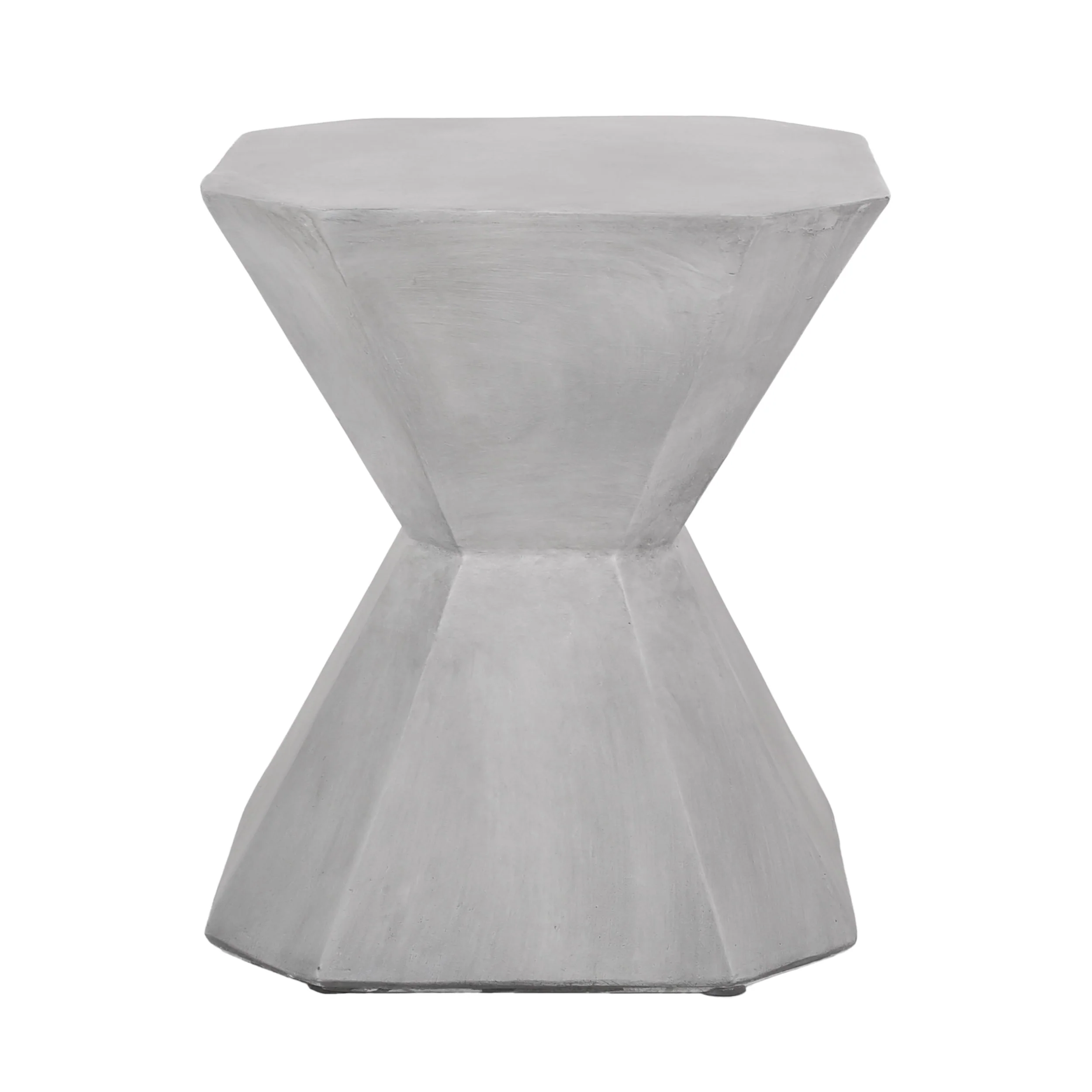 Modern Outdoor Lightweight Concrete Side Table in Natural Color