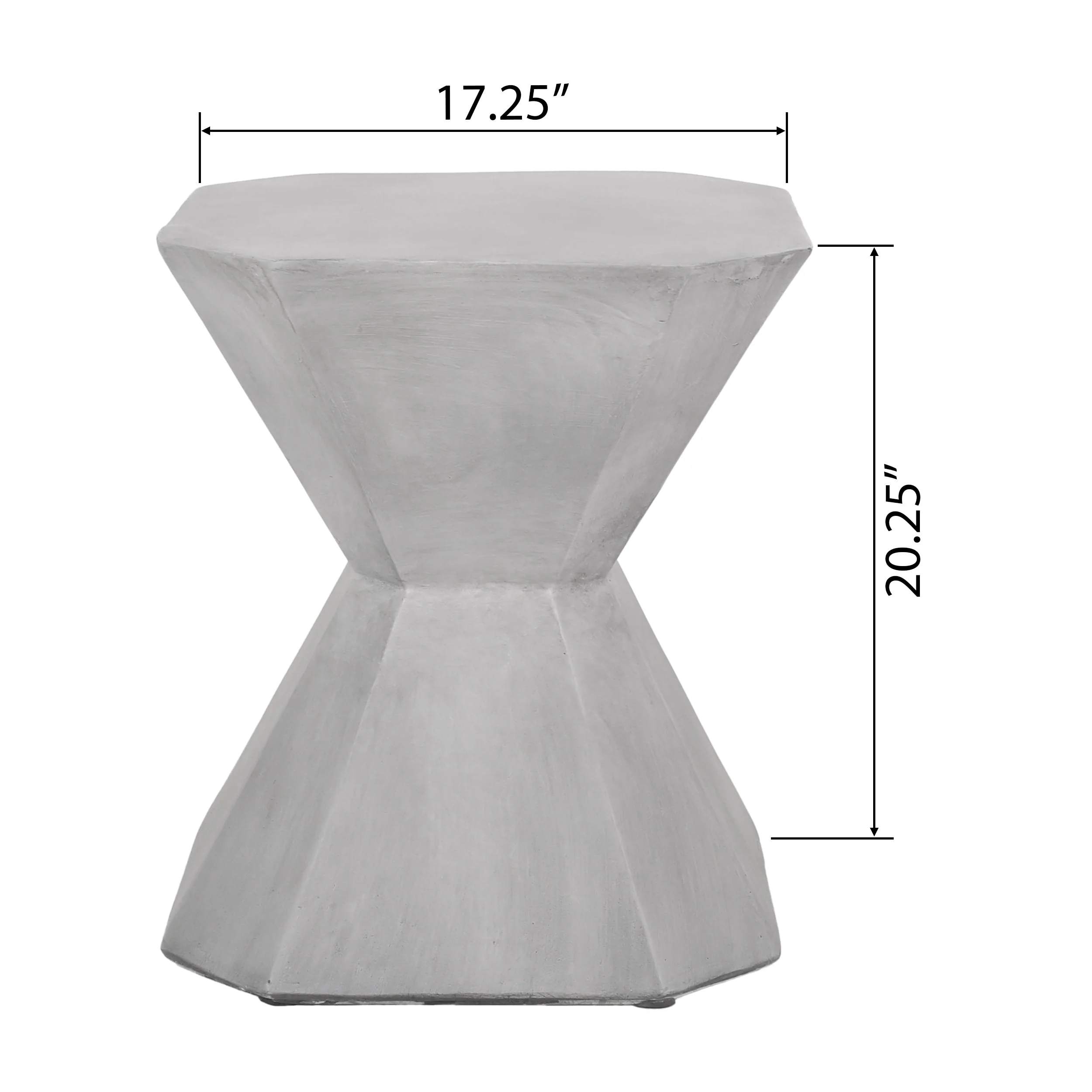 Modern Outdoor Lightweight Concrete Side Table in Natural Color - Image 3