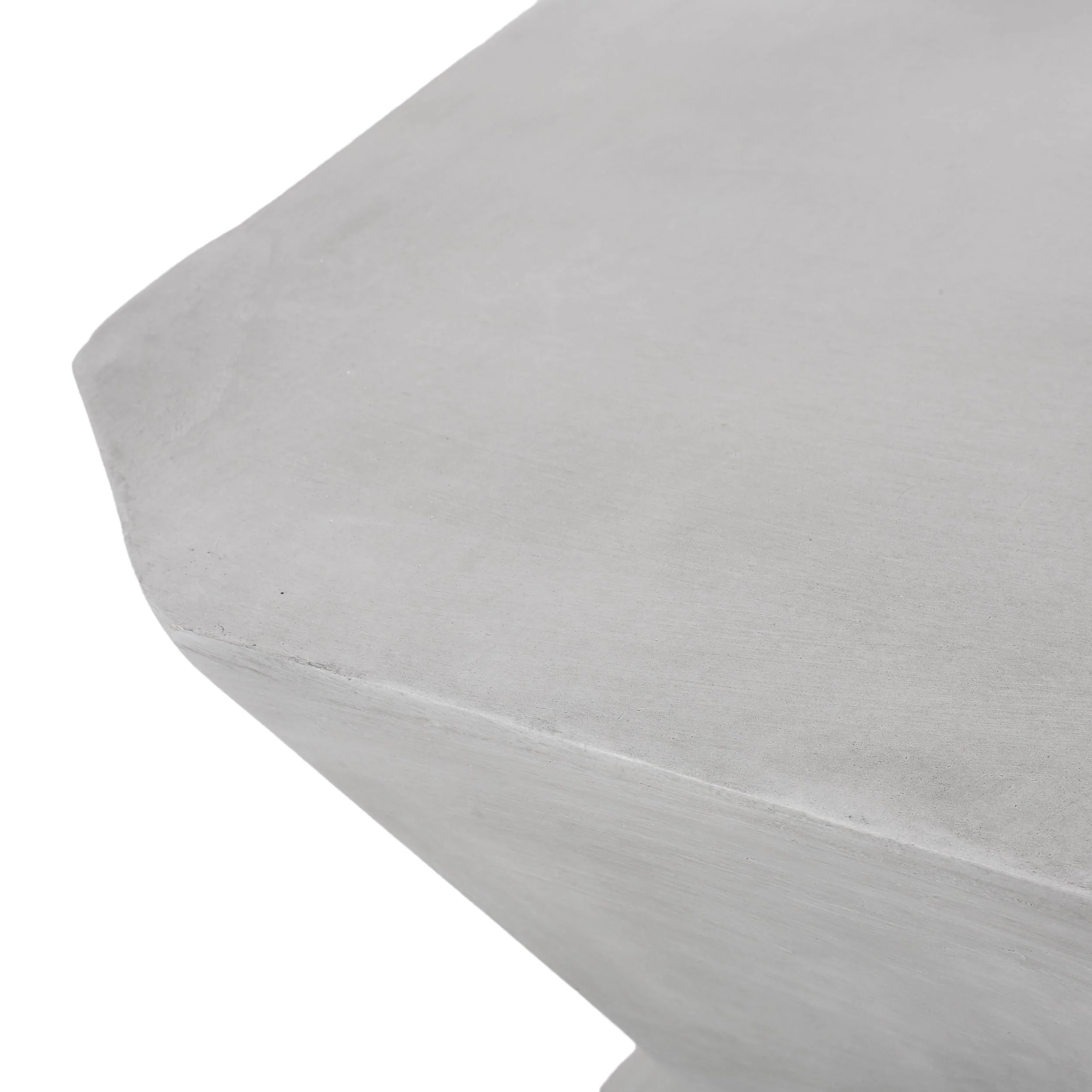 Modern Outdoor Lightweight Concrete Side Table in Natural Color - Image 9