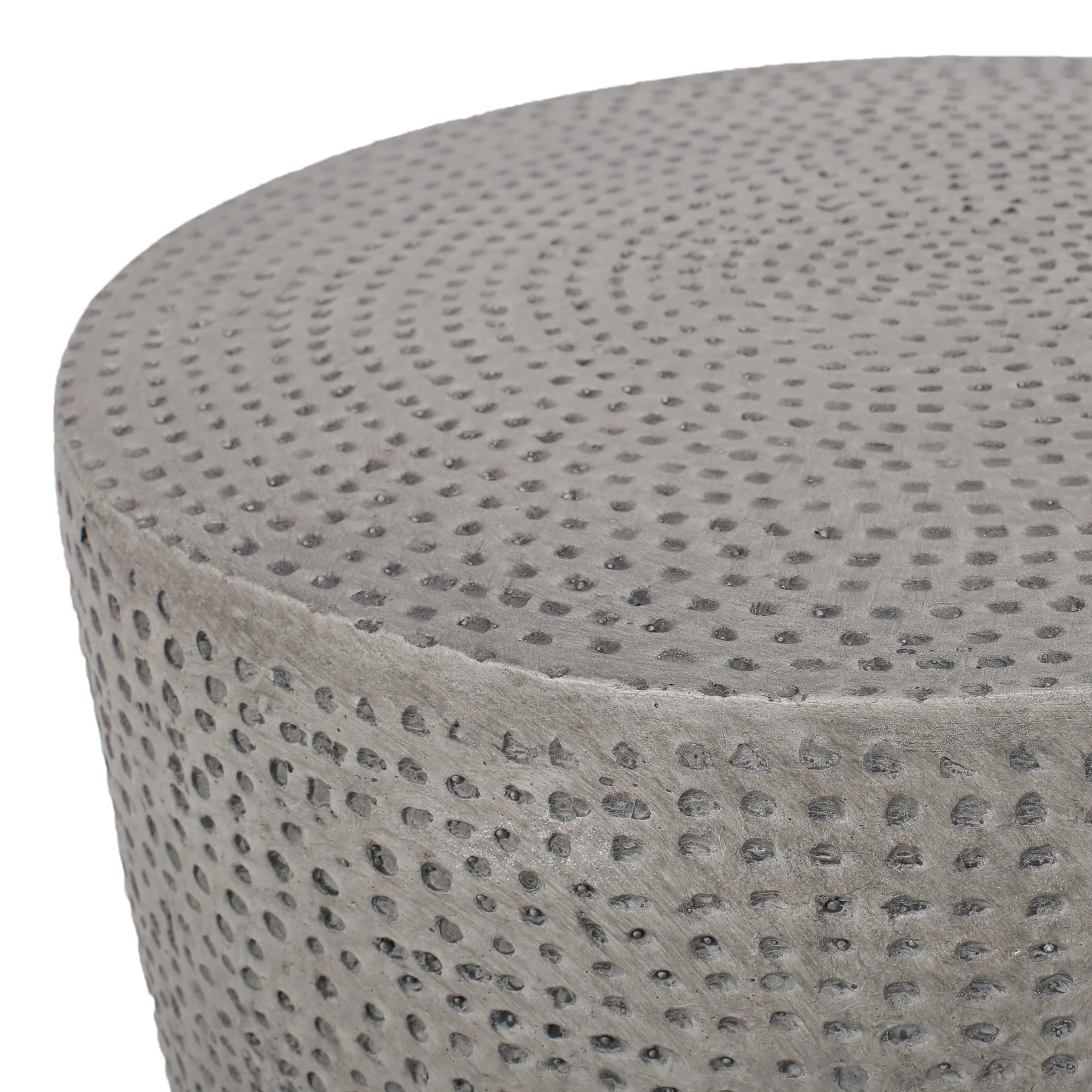Modern Outdoor Lightweight Concrete Side Table with Natural Finish - Image 8