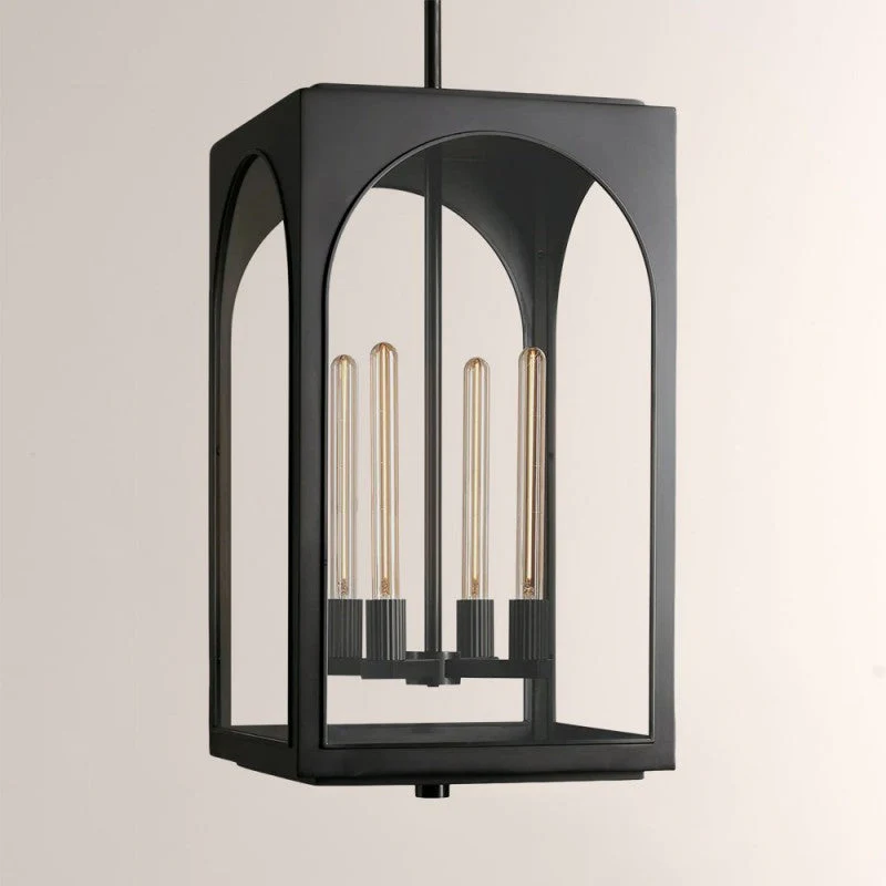 Modern Outdoor Wall Lantern Brass Glass - Image 3
