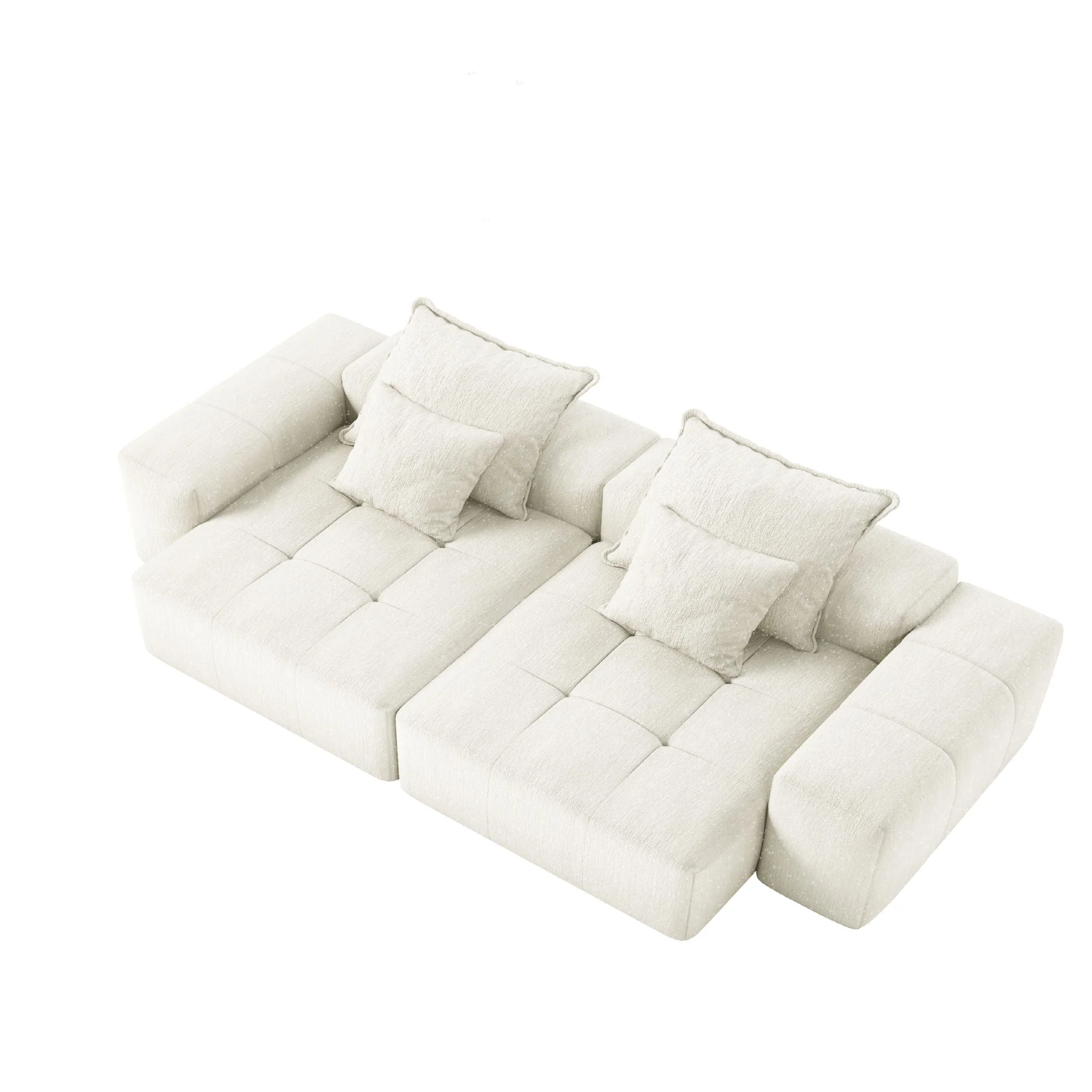 Modern Oversized Diy Combination Modular Sectional Sofa With Pillows - Image 14