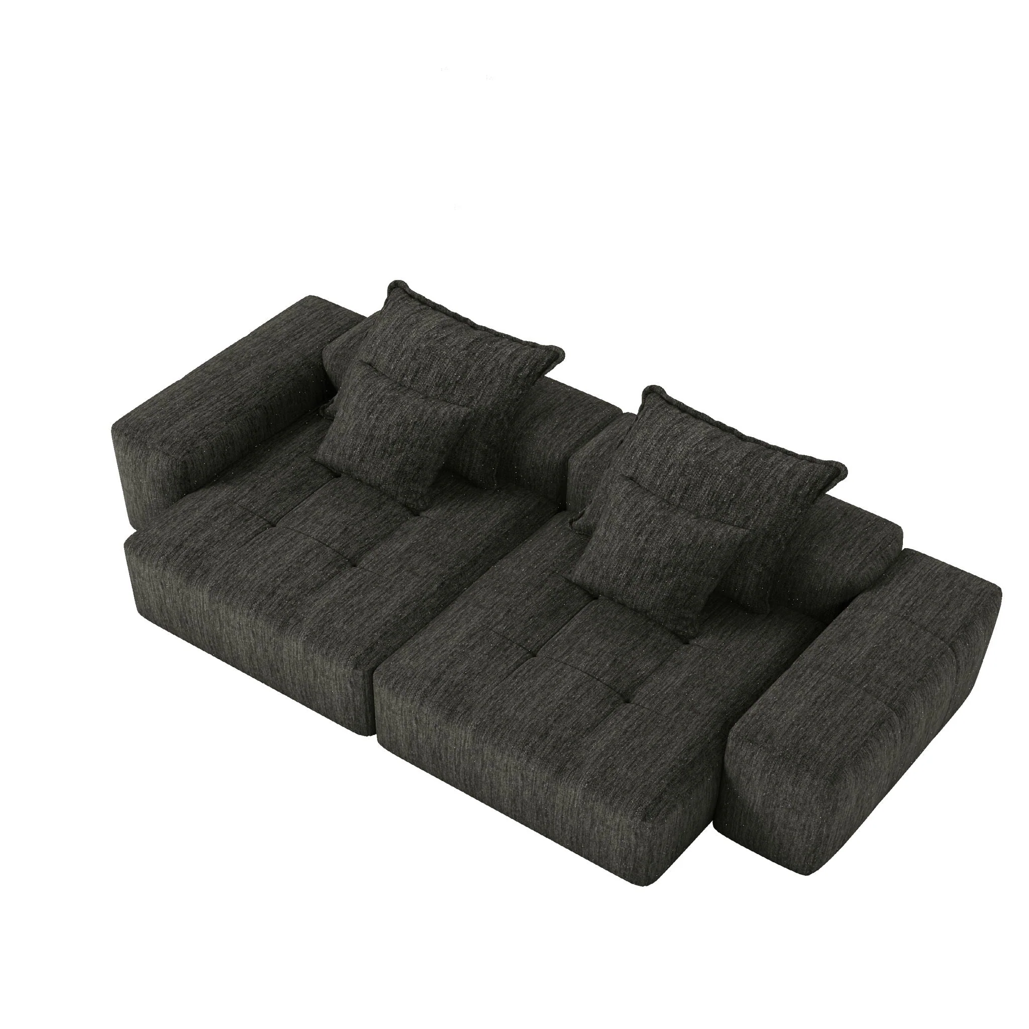 Modern Oversized Diy Combination Modular Sectional Sofa With Pillows - Image 16