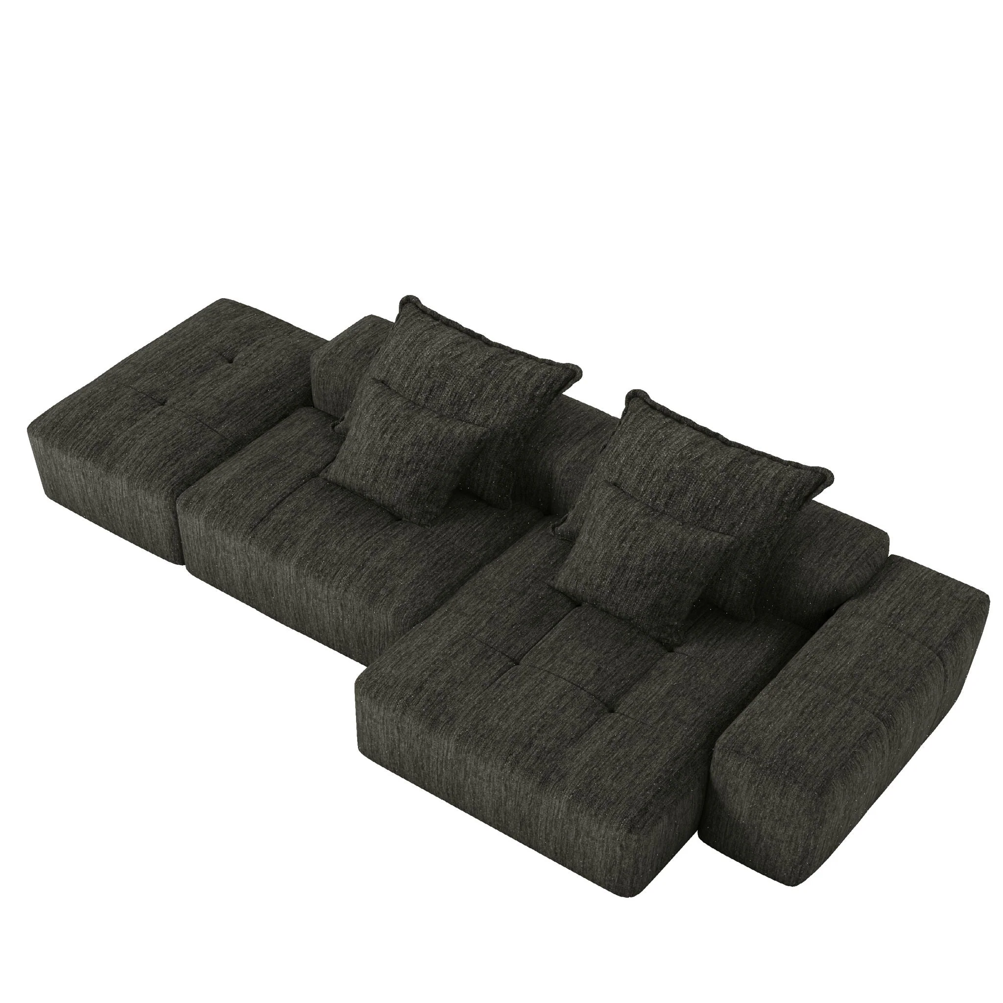 Modern Oversized Diy Combination Modular Sectional Sofa With Pillows - Image 19
