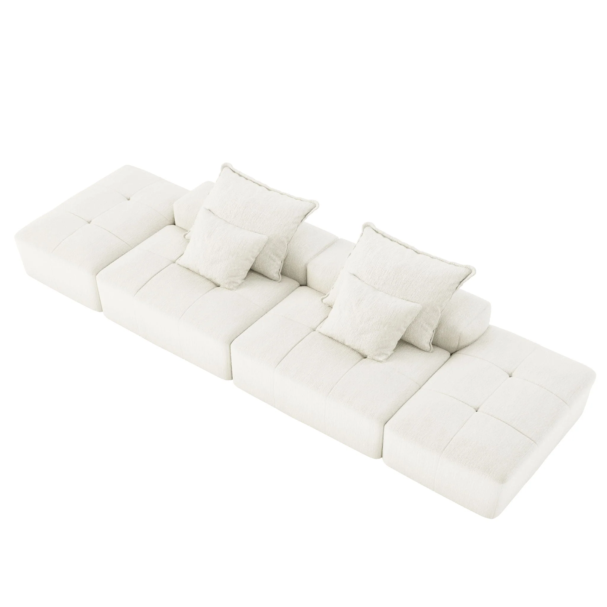 Modern Oversized Diy Combination Modular Sectional Sofa With Pillows - Image 20