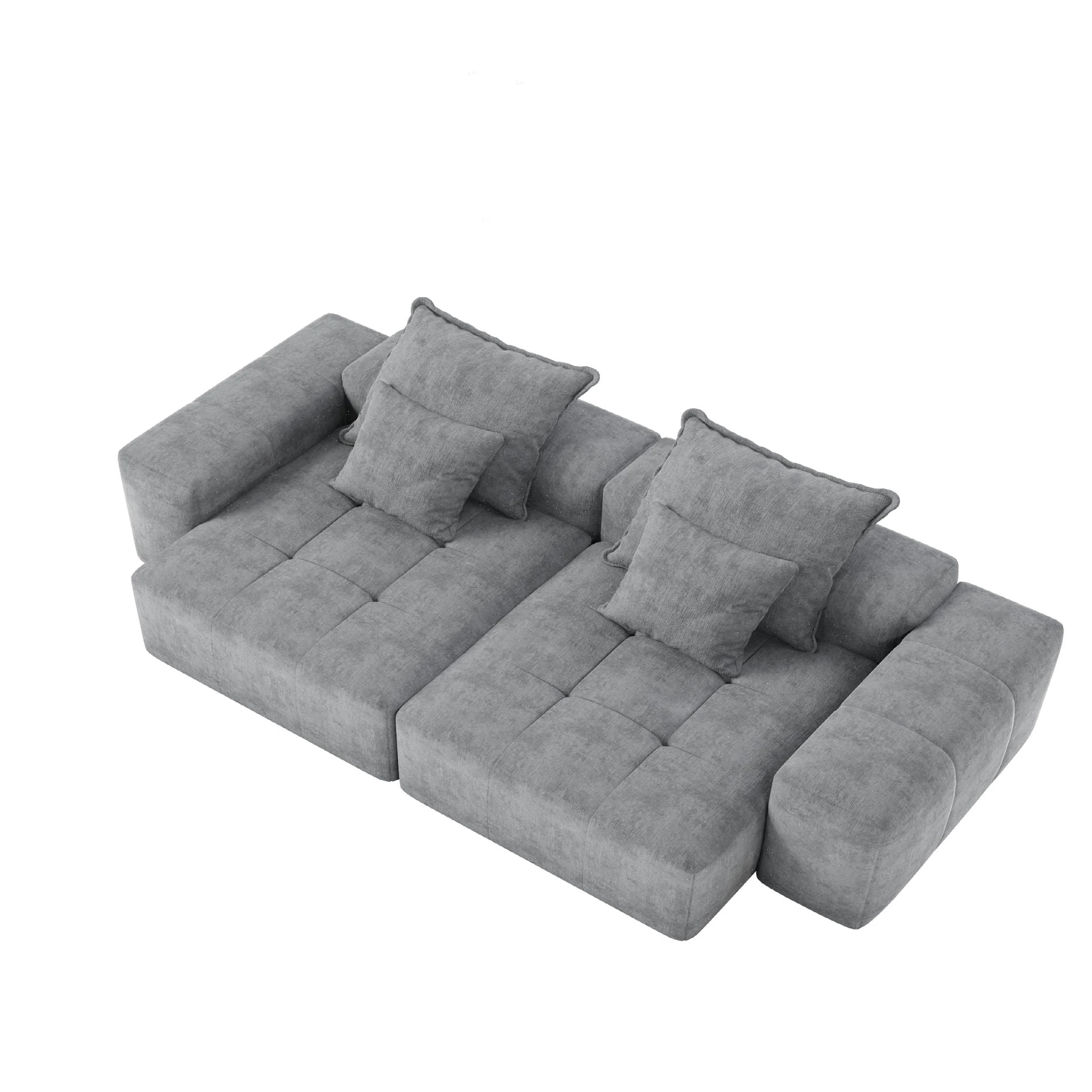 Modern Oversized Diy Combination Modular Sectional Sofa With Pillows - Image 22
