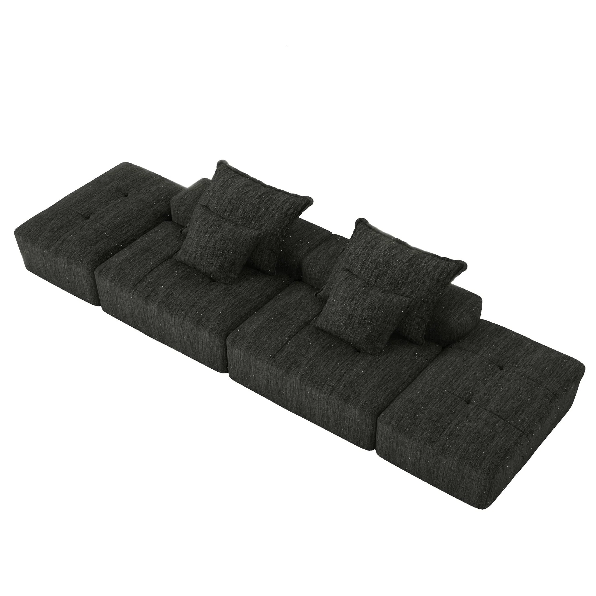 Modern Oversized Diy Combination Modular Sectional Sofa With Pillows - Image 23