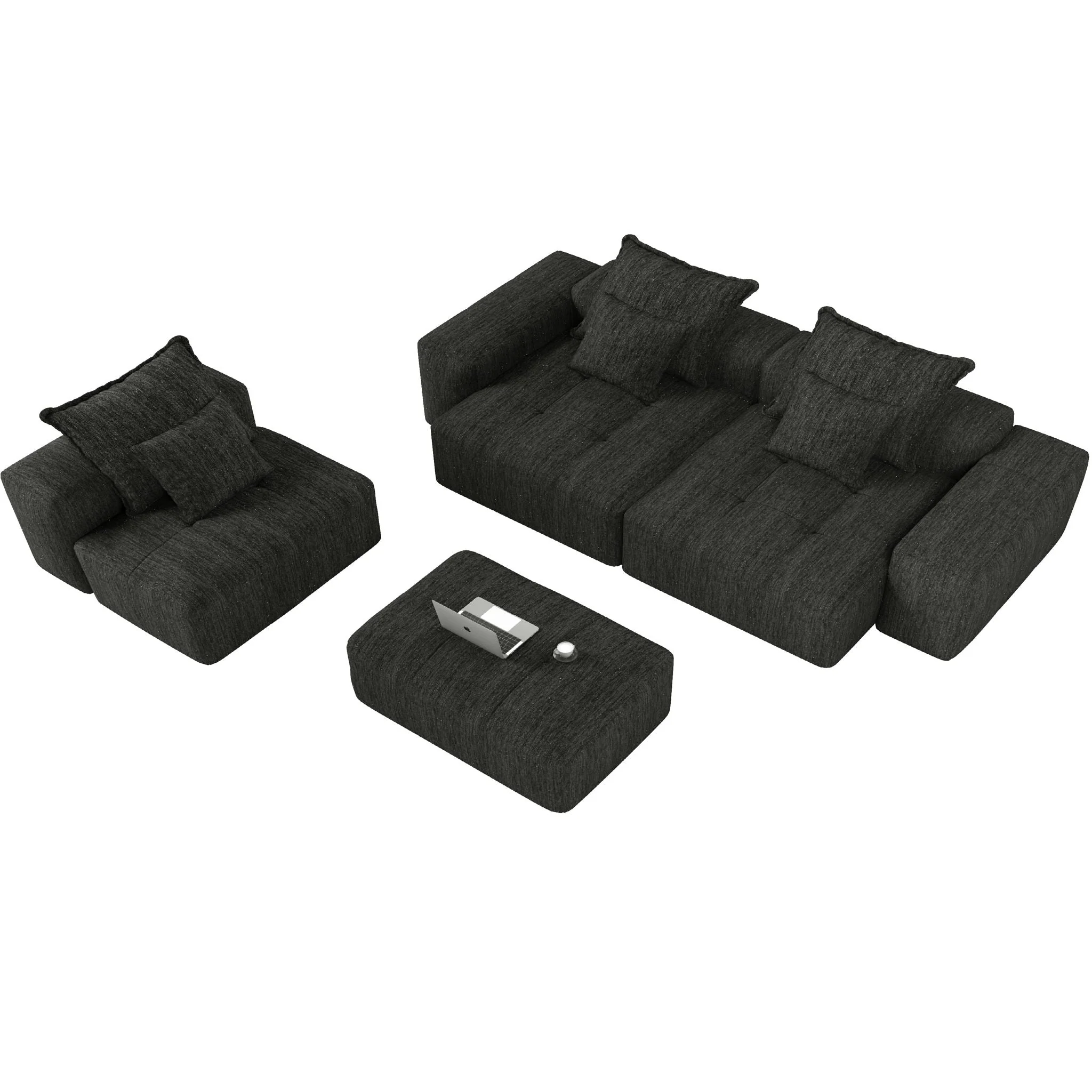 Modern Oversized Diy Combination Modular Sectional Sofa With Pillows - Image 24