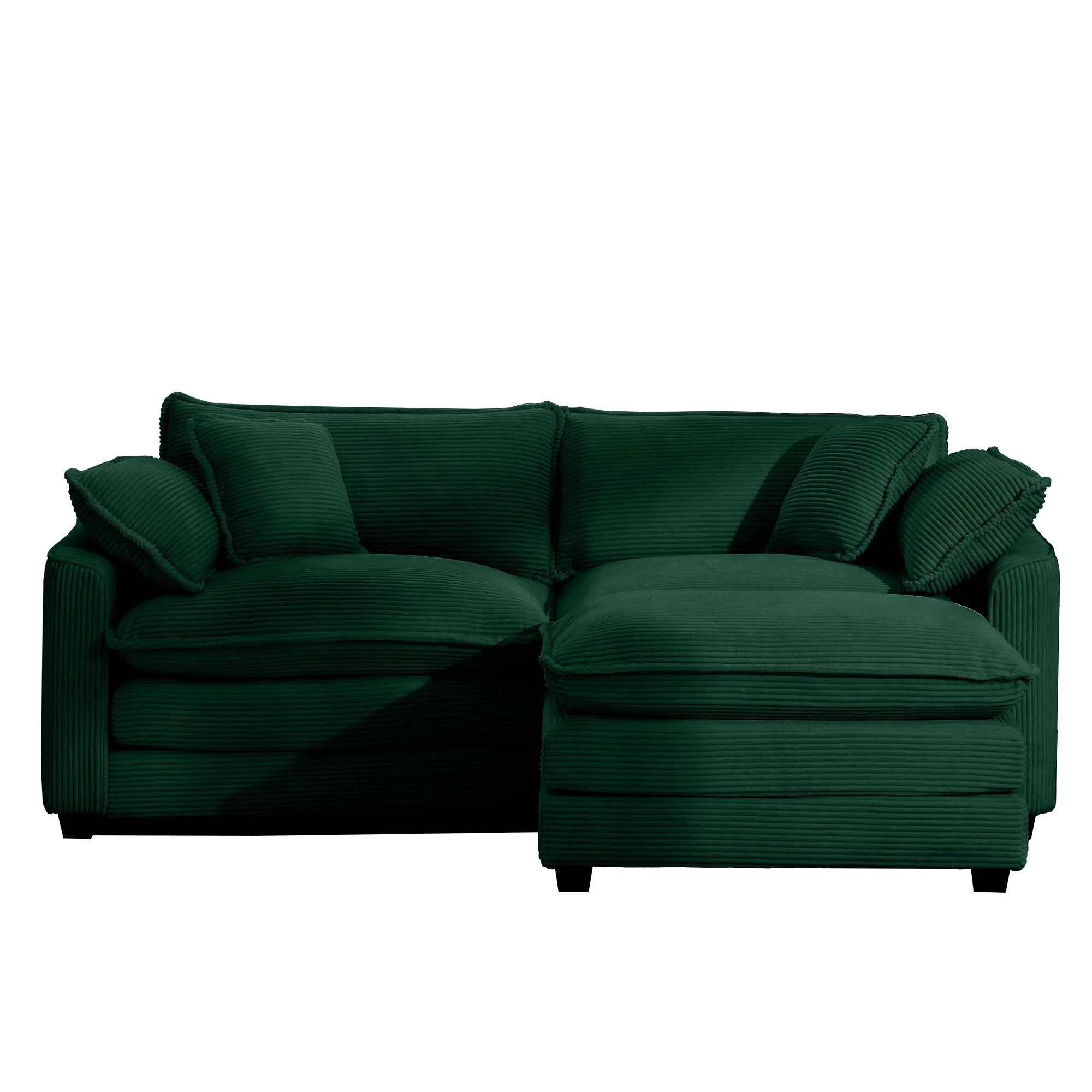 Modern Oversized Modular Cushion Sofa With Ottoman, Low Back, Deep Seating Sofa Set - Image 16
