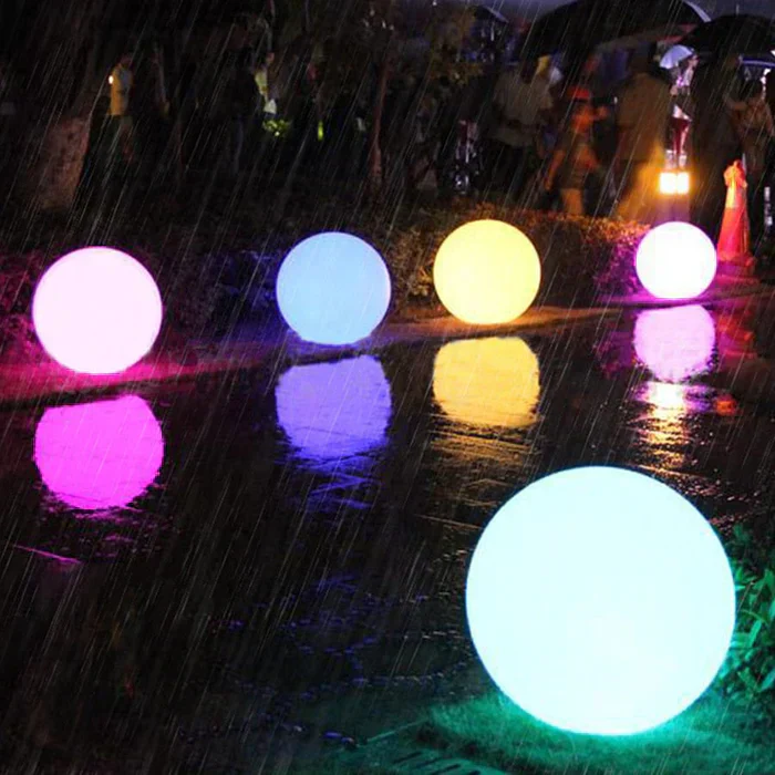 Modern PE Globe Outdoor Garden Light LED Rechargeable 16-Color IP55 - Image 16
