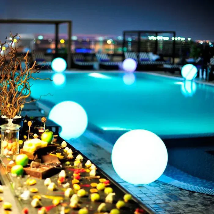 Modern PE Globe Outdoor Garden Light LED Rechargeable 16-Color IP55 - Image 17