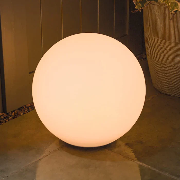 Modern PE Globe Outdoor Garden Light LED Rechargeable 16-Color IP55 - Image 6