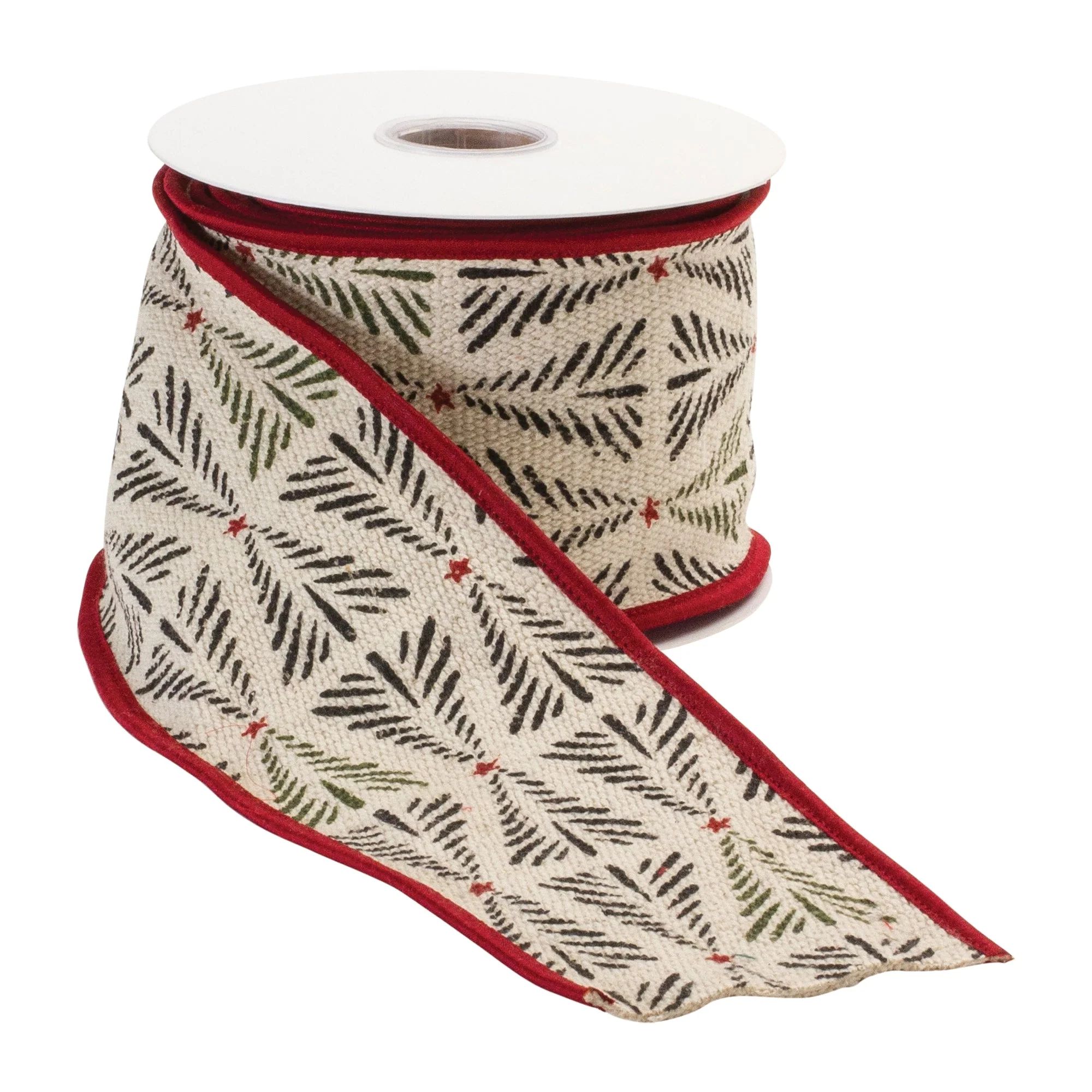 Rustic Holiday Pine Ribbon 4" x 5 yds. - Image 2