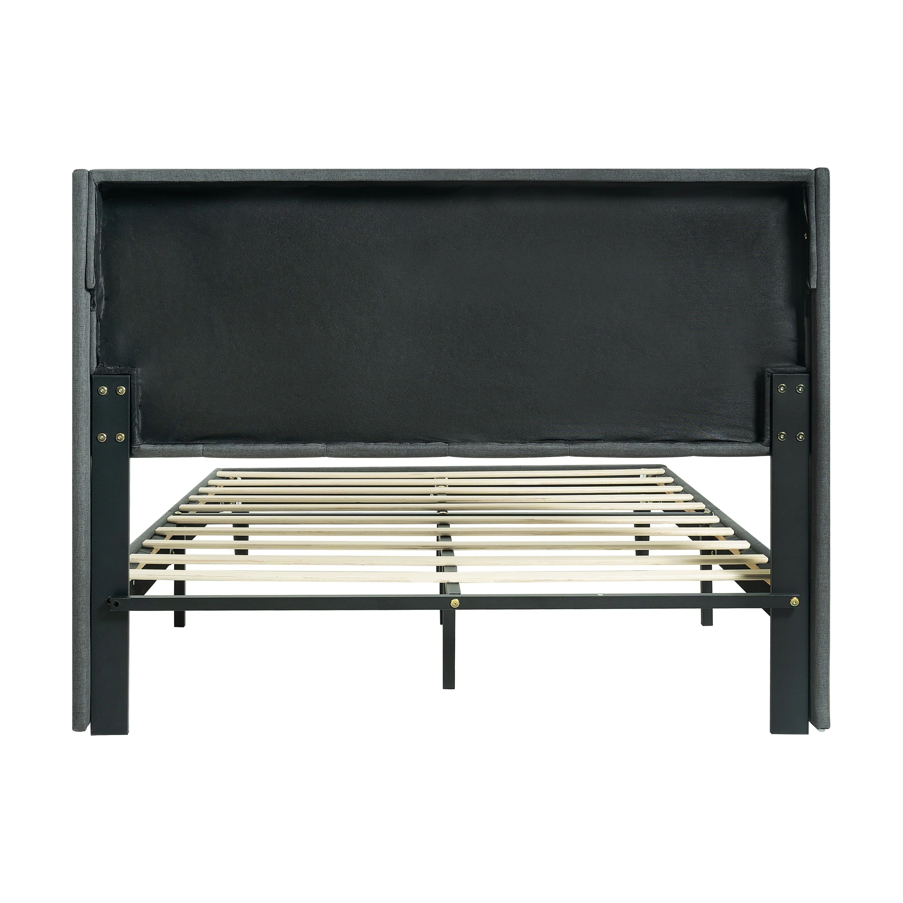 Modern Queen Size Upholstered Platform Bed Frame - Image 7