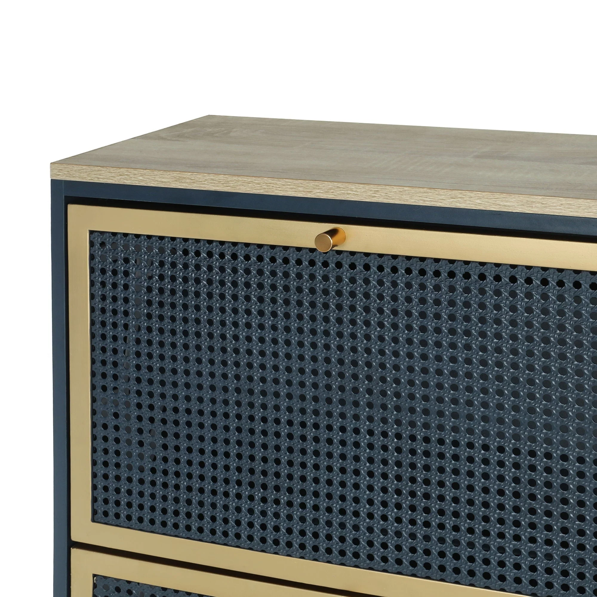 Modern Rattan 3 Door Shoe Rack Cabinet for Entryway - Image 35