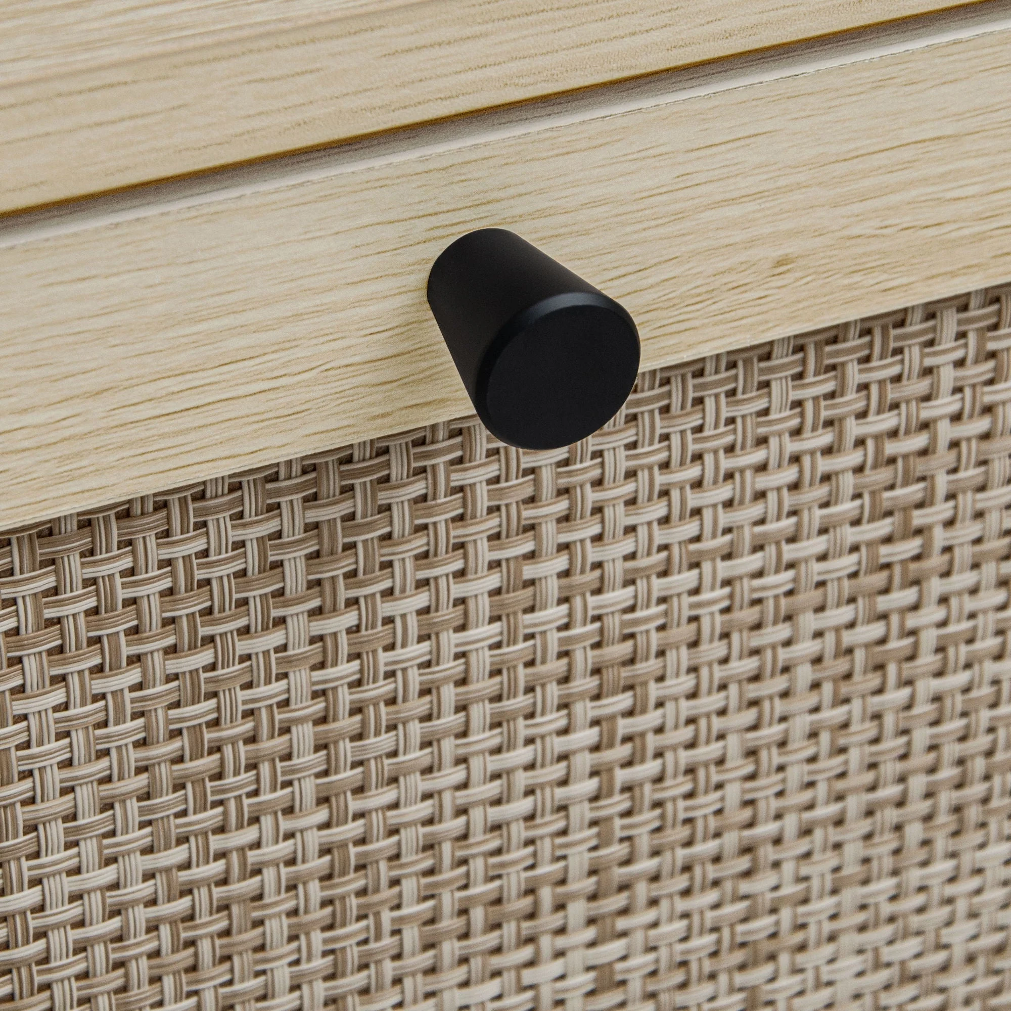 Modern Rattan 3 Door Shoe Rack Cabinet for Entryway - Image 37