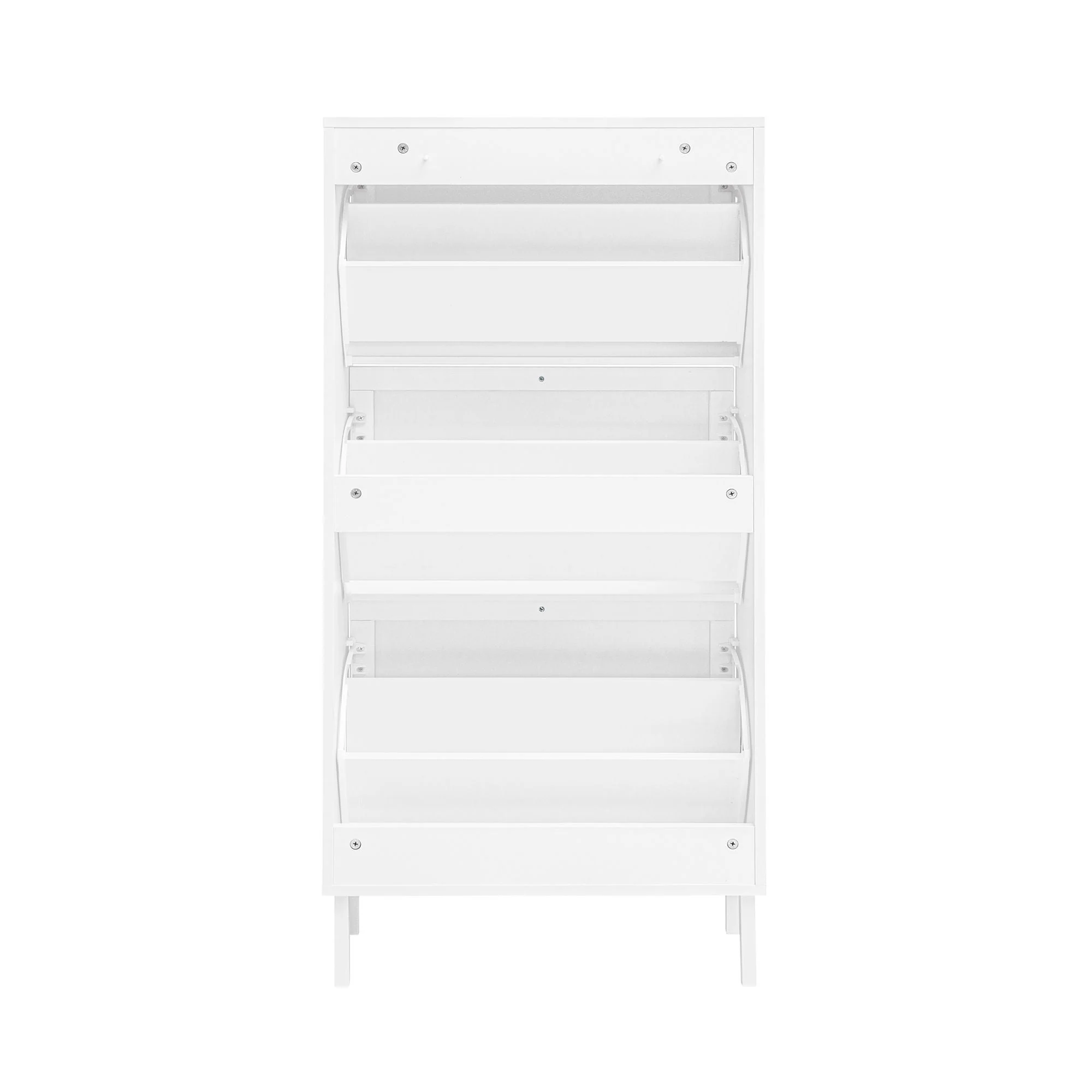 Modern Rattan 3 Door Shoe Rack Cabinet for Entryway - Image 42
