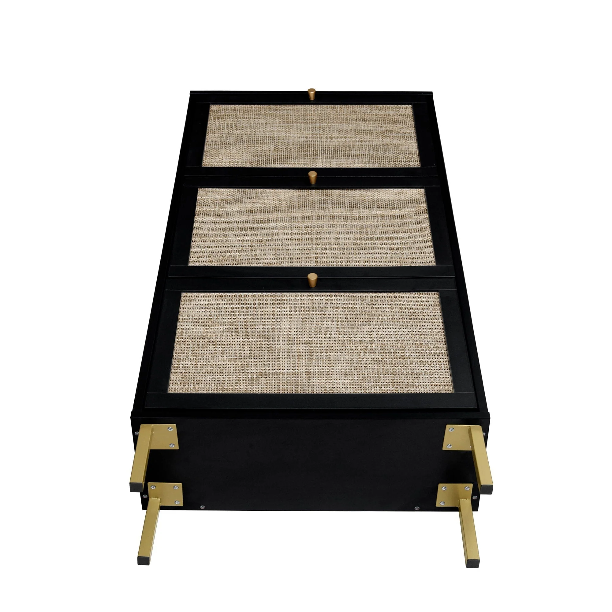 Modern Rattan 3 Door Shoe Rack Cabinet for Entryway - Image 44