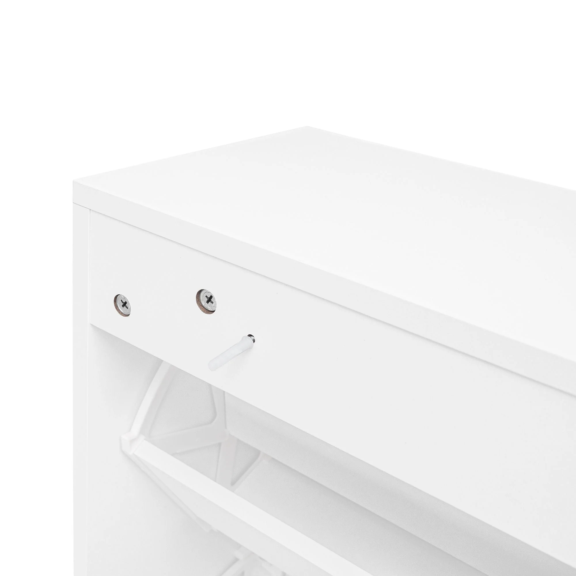 Modern Rattan 3 Door Shoe Rack Cabinet for Entryway - Image 6
