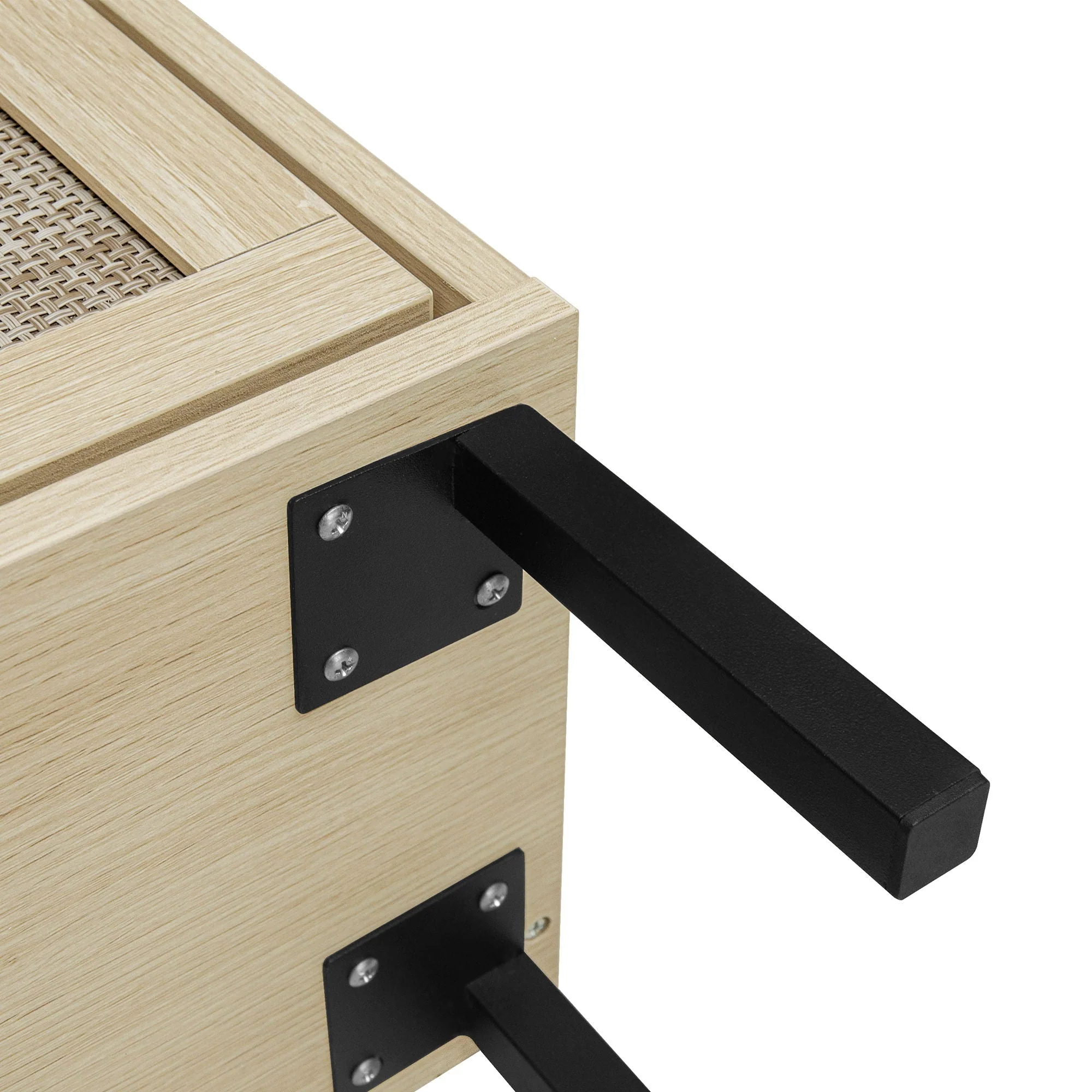 Modern Rattan 3 Door Shoe Rack Cabinet for Entryway - Image 67