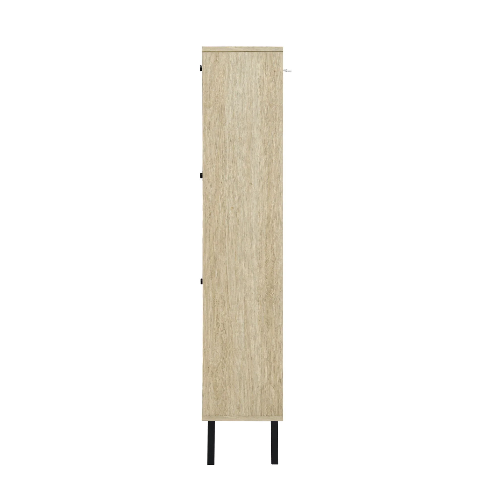 Modern Rattan 3 Door Shoe Rack Cabinet for Entryway - Image 78