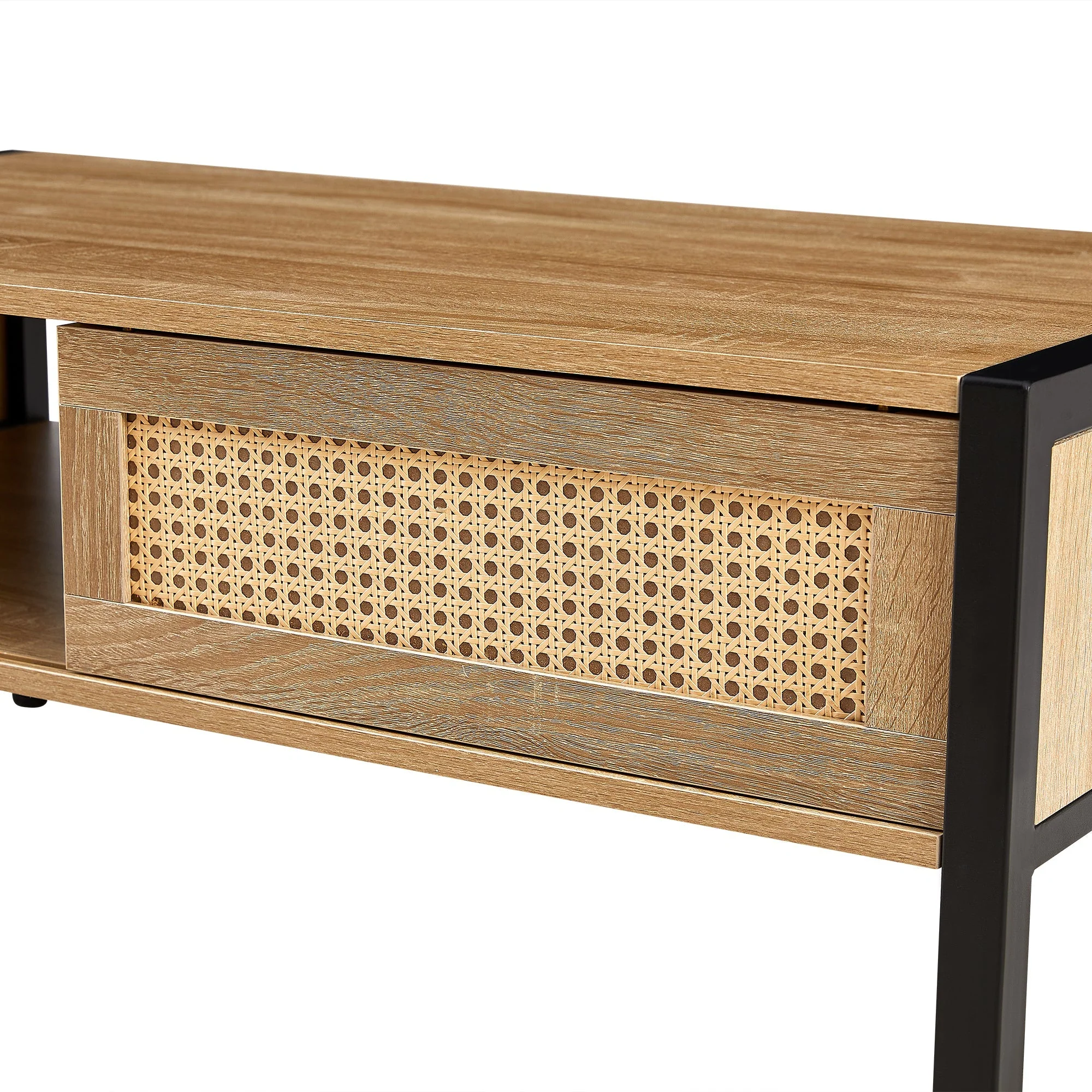 Modern Rattan Coffee Table 40.16 Inches - Image 13