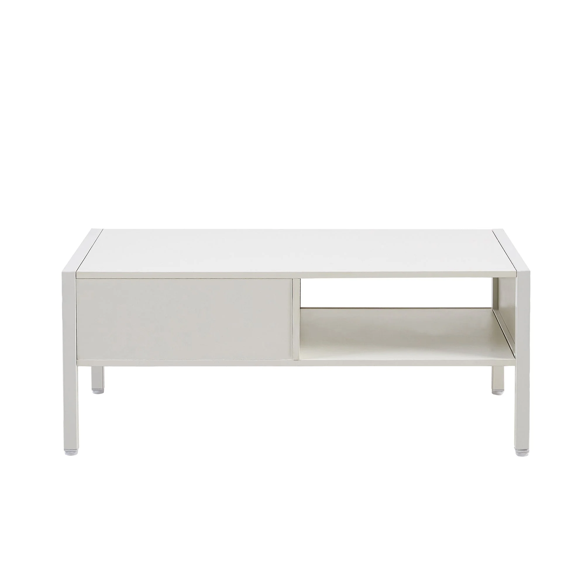 Modern Rattan Coffee Table with Sliding Door - Image 11