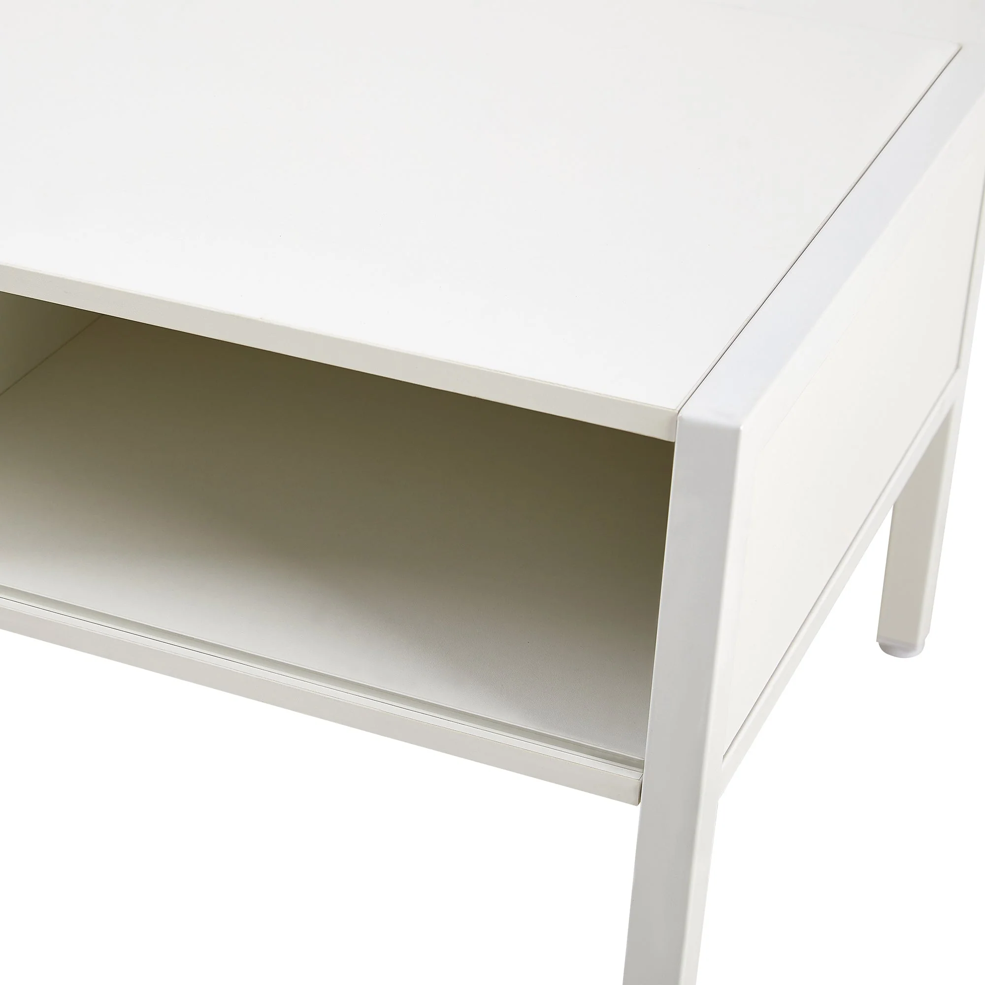 Modern Rattan Coffee Table with Sliding Door - Image 15