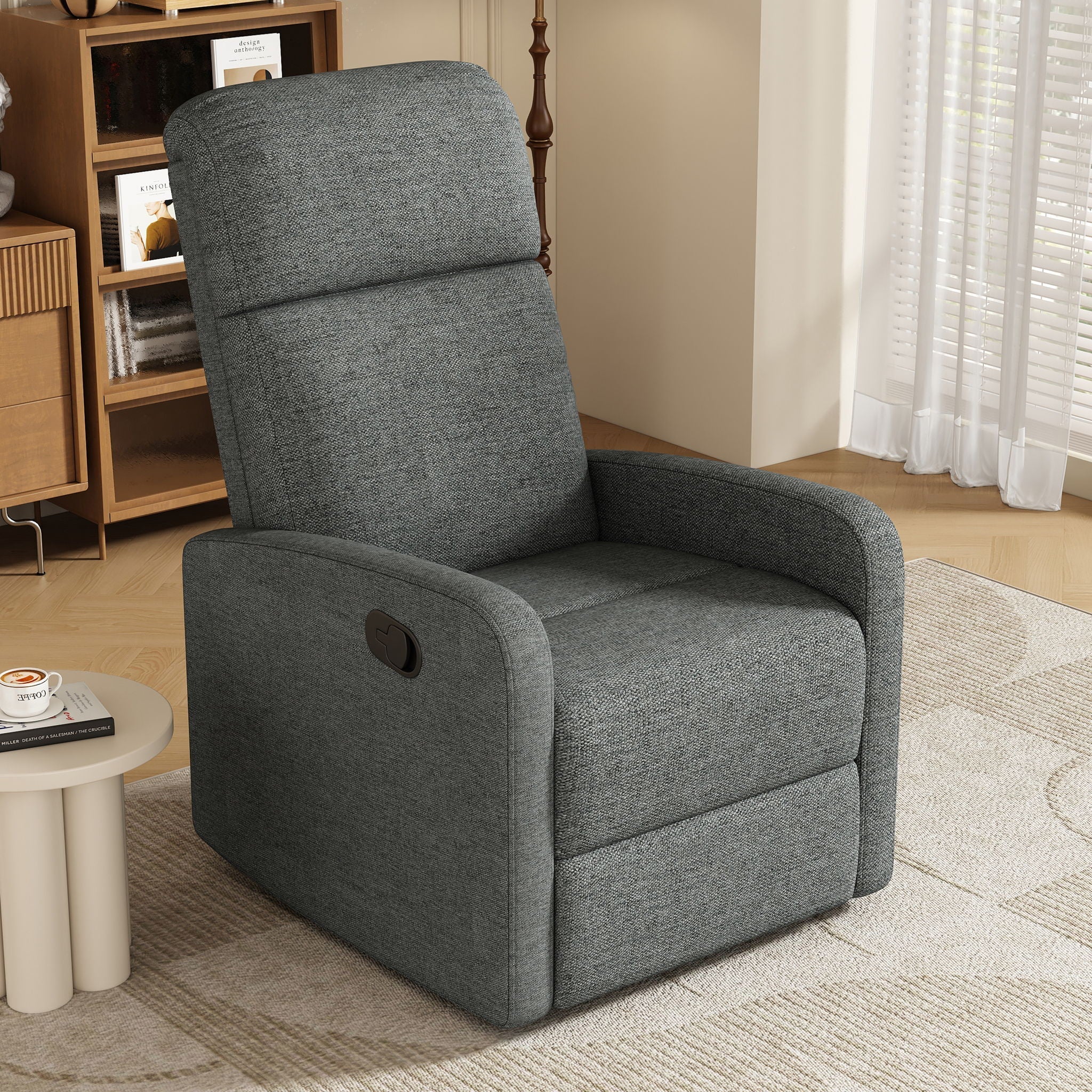 Modern Recliner Manual, Home Theater Chair With Adjustable Backrest - Image 4