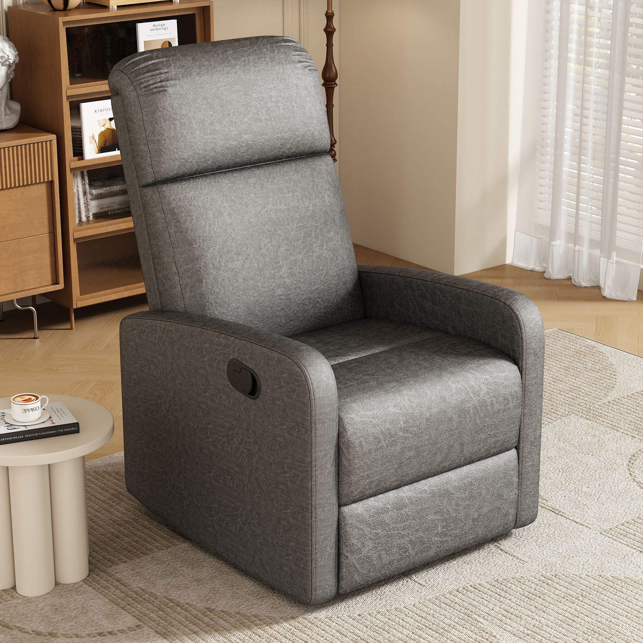 Modern Recliner Manual, Home Theater Chair With Adjustable Backrest - Image 7