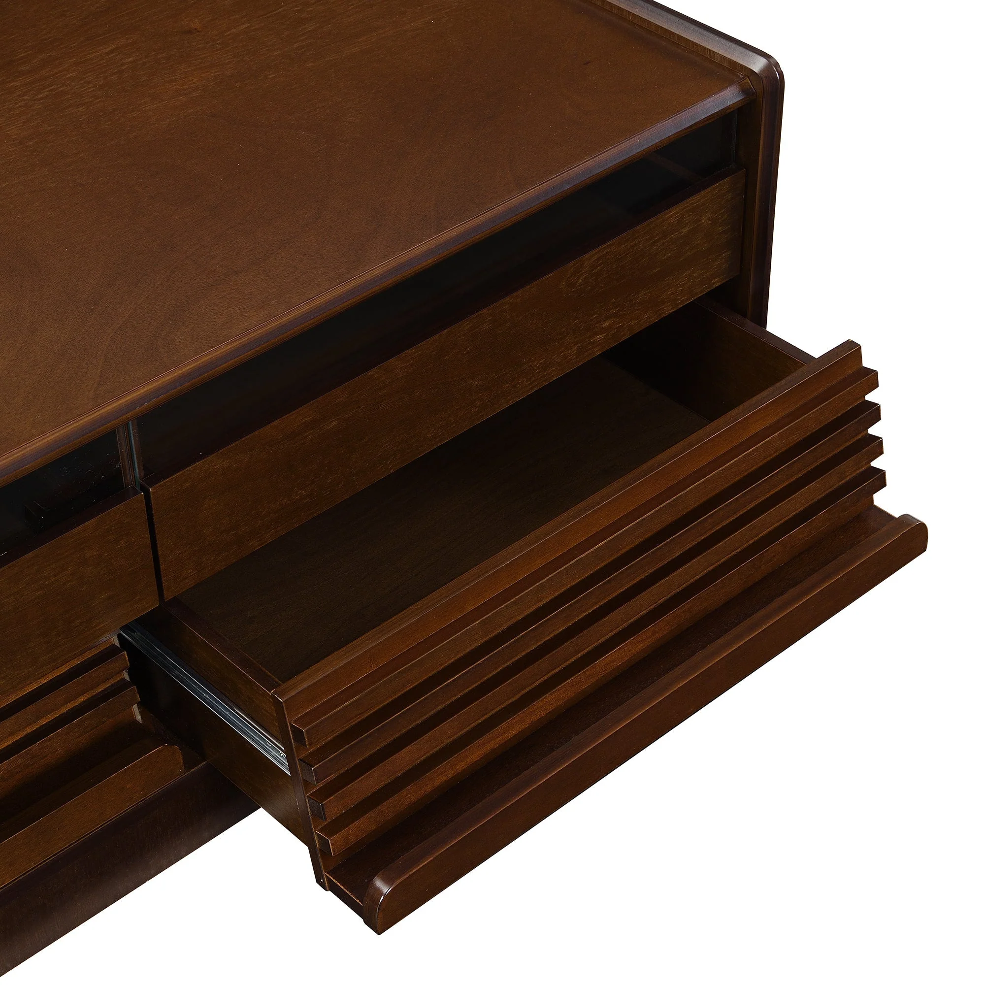 Modern Rectangle Coffee Table with 4 Drawers and 2 Display Shelves - Image 13