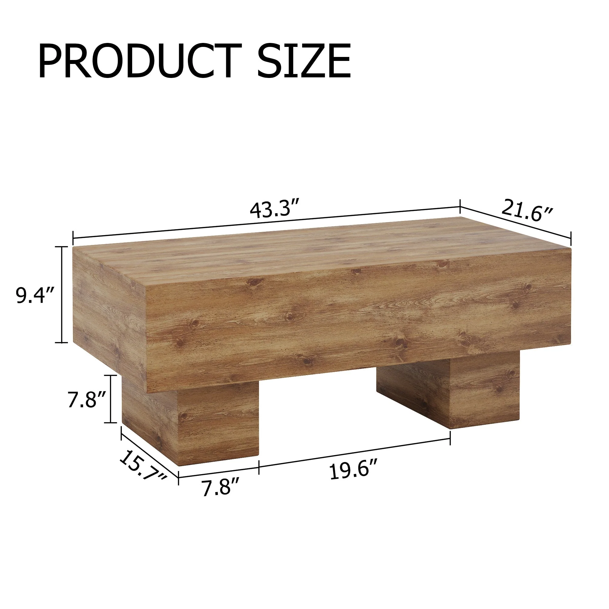 Modern Rectangular Coffee Table - Image 3