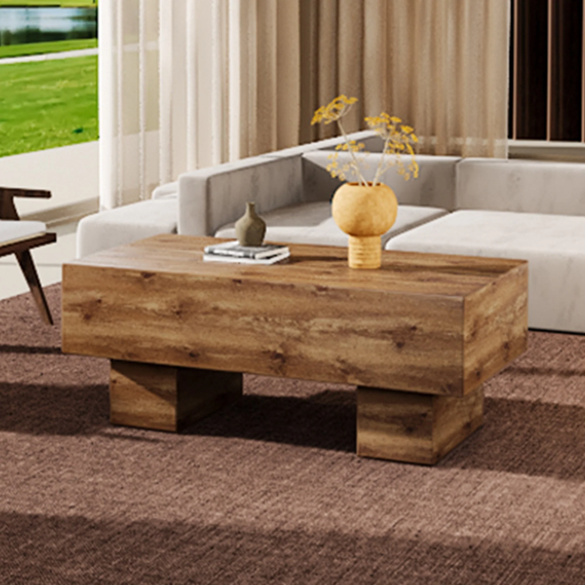Modern Rectangular Coffee Table - Image 4