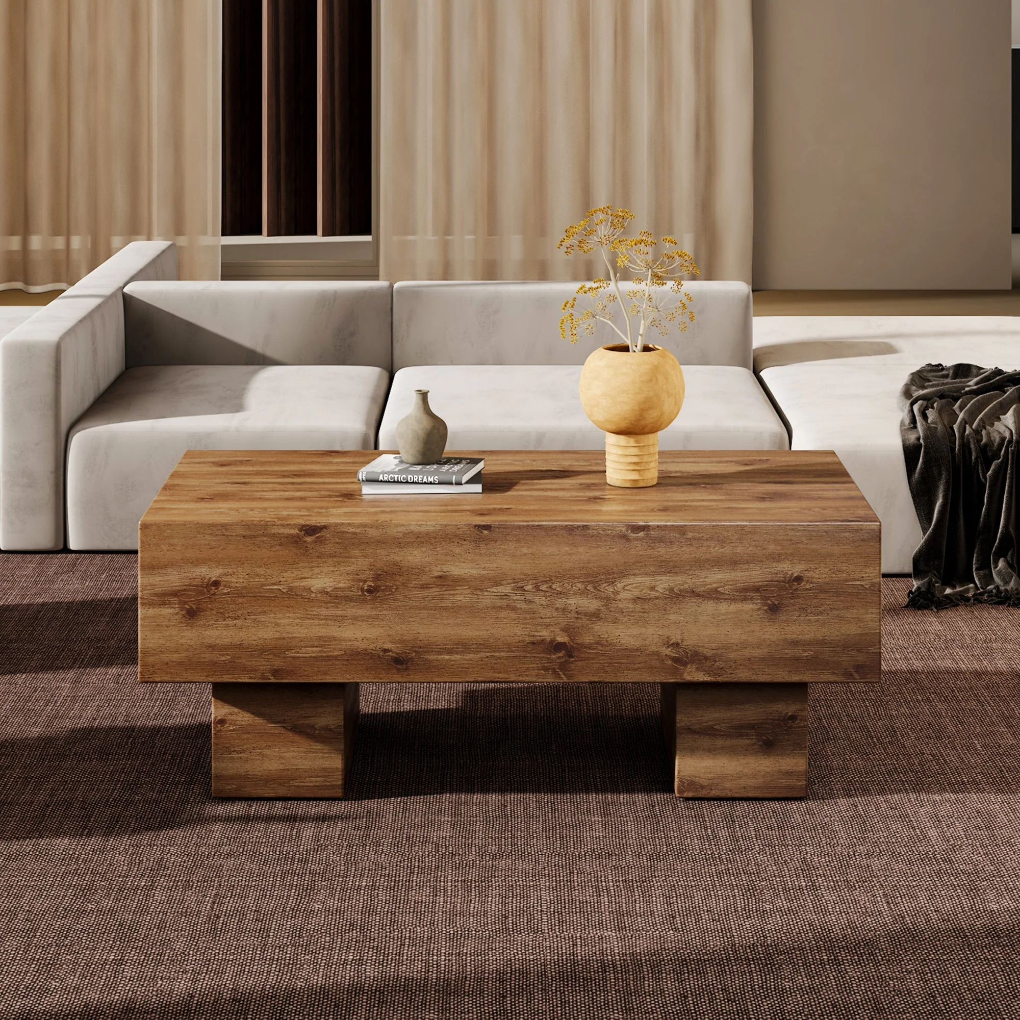 Modern Rectangular Coffee Table - Image 5
