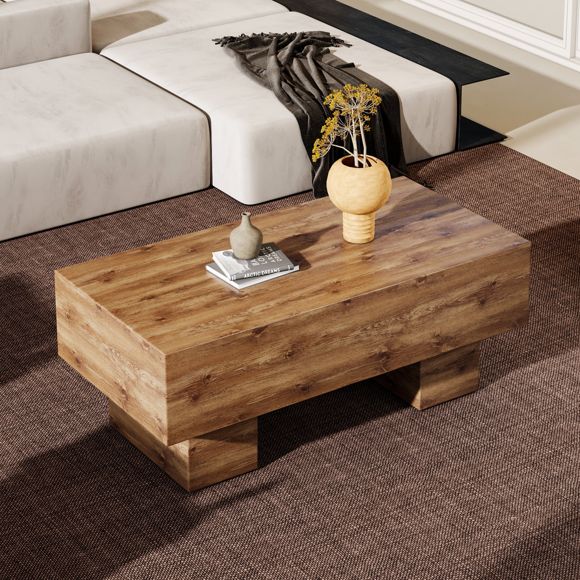 Modern Rectangular Coffee Table - Image 8